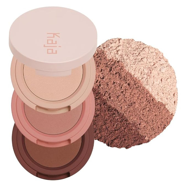 Kaja Beauty Bento Collection - Bouncy Eyeshadow Trio | Burnt Sandy Brown Tones, Travel Size, 13 Velvet Dream, 2019 Allure Best of Beauty Award, 0.03 Oz