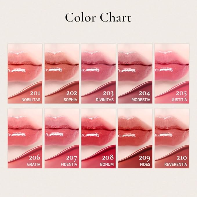 DINTO Blur-Glowy Lip Tint - Glossy Finish, Hydrating, Long Lasting, Lightweight Texture, Non-Sticky, Vegan & Cruelty-Free, K beauty (213 Libertas, 0.11 fl.oz) (30 colors)