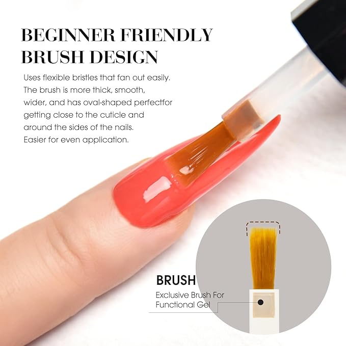 CANNI Pink Gel Nail Polish, 1Pcs Pink Gel Polish Color High Gloss Soak Off U V Nail Manicure Salon DIY