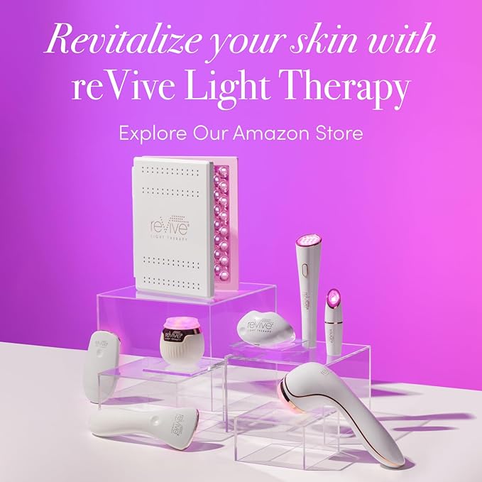 reVive Light Therapy LED Technologies | Lux Collection Soniqué Sonic | Facial Cleansing Brush | Red & Blue Light Therapy | Reduces Appearance | Acne & Wrinkles