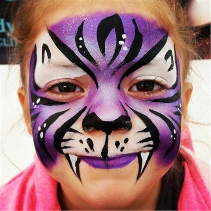Go Ho Purple Face Paint,Waterproof Oil Based Cream Purple Face Body Paint Stick for Halloween Cosplay SFX Mermaid Witch Skull Zombie Clown Makeup
