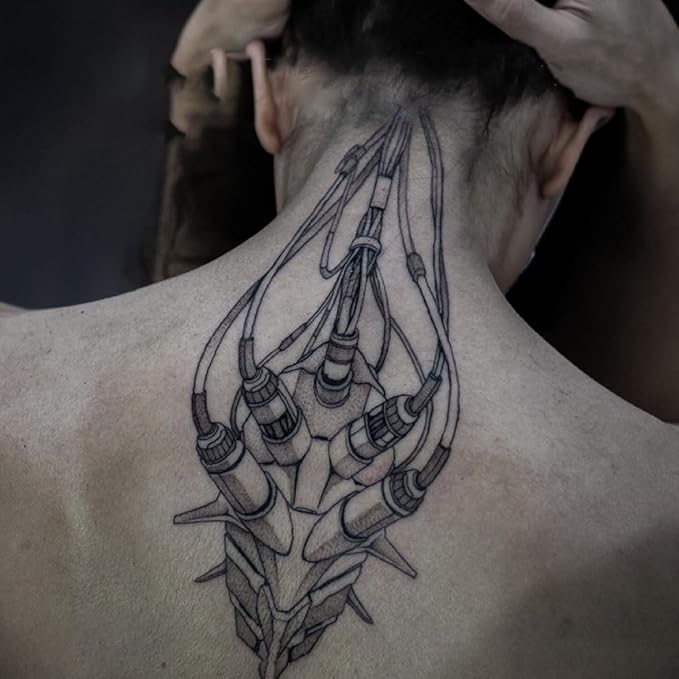 Large Temporary Tattoos Women Temporary Neck Tattoos Temporary Realistic Flower Chest Tattoo for Adults (Temporary Tattoos Sticker 54)