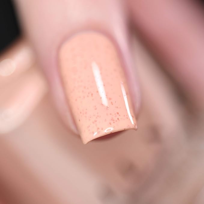 ILNP Cottontail - Soft Apricot Speckled Nail Polish, 7-Free, Non-Toxic, Vegan, Cruelty Free, 12ml
