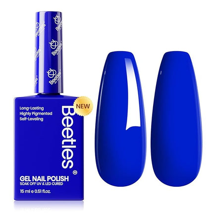 Beetles Blue Gel Nail Polish 15ml Royal Blue Color Noble Night Nail Polish Soak Off Uv LED Nail Lamp Gel Polish Manicure Salon DIY Home Paulina Lapis Colorful Bottle