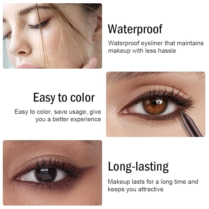 Kaely Gel Eyeliner Pencil for Women, Dark Coffee Eye Liner Waterproof Smudge Proof with Sharpener, Waterline Eye Makeup Liners, delineador de ojos contra el agua, Vegan & Cruelty-Free, 23