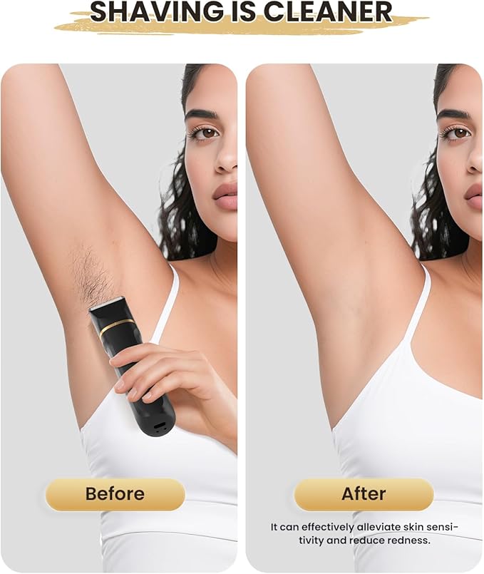 Bikini Trimmer for Women - 5 in 1 Painless Electric Razors for Ladies Pubic Facial Nose Body Leg Hair Removal, Waterproof Electric Shaver for Women Private Area Sensitive Skin,Personal Hair Trimmer