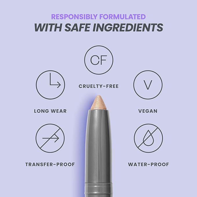 Wonderskin IYKYK Eyeshadow Stick - Longwear Eye Shadow Sticks, Budge-Proof & Waterproof Shimmer Eyeshadow Stick with Built-in Sharpener (Champagne)