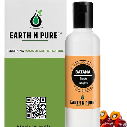 EARTH N PURE Batana Oil 100% Natural and Therapeutic Grade for Hair Growth and Healthy Skin 100 ML