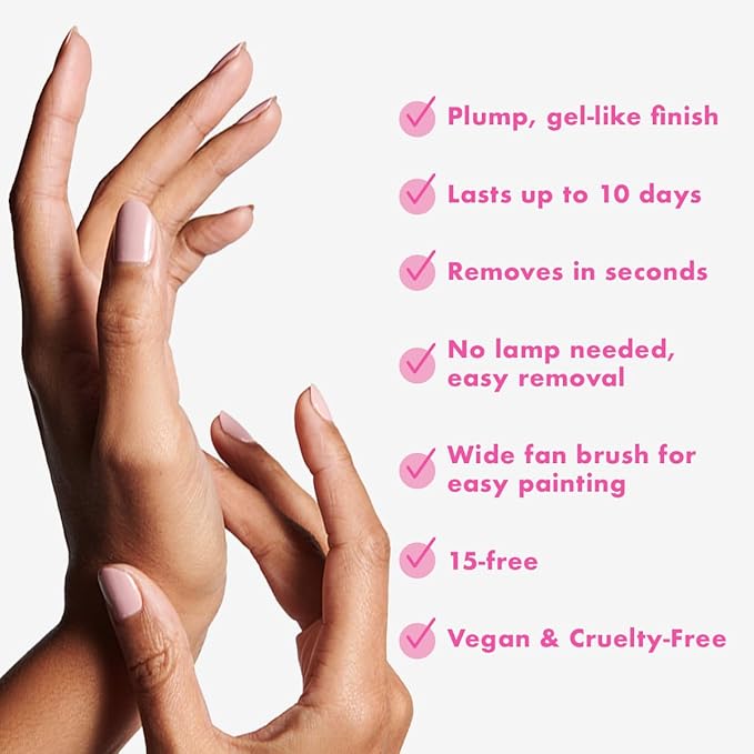 Olive & June Long Lasting Nail Polish | Plump Gel-Like Finish No Lamp Needed | Lasts up to 10 days | Salon-Quality Color at Home | 15-Free, Vegan & Cruelty-Free Chip-Resistant Shine | HZ | Dusty Rose