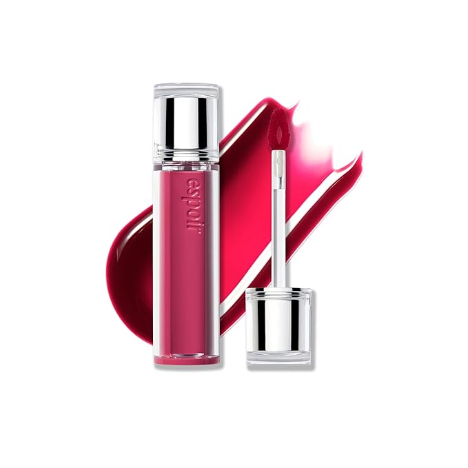 Espoir Couture Lip Tint Glaze #4 Hushed Cherry 0.14oz | Volumizing Lip Stain with Syrupy Shine | Long-Lasting & Vibrant Color for Radiant Lip Look | Moisturizing & Glossy Lip Tint | Korean Lip Makeup