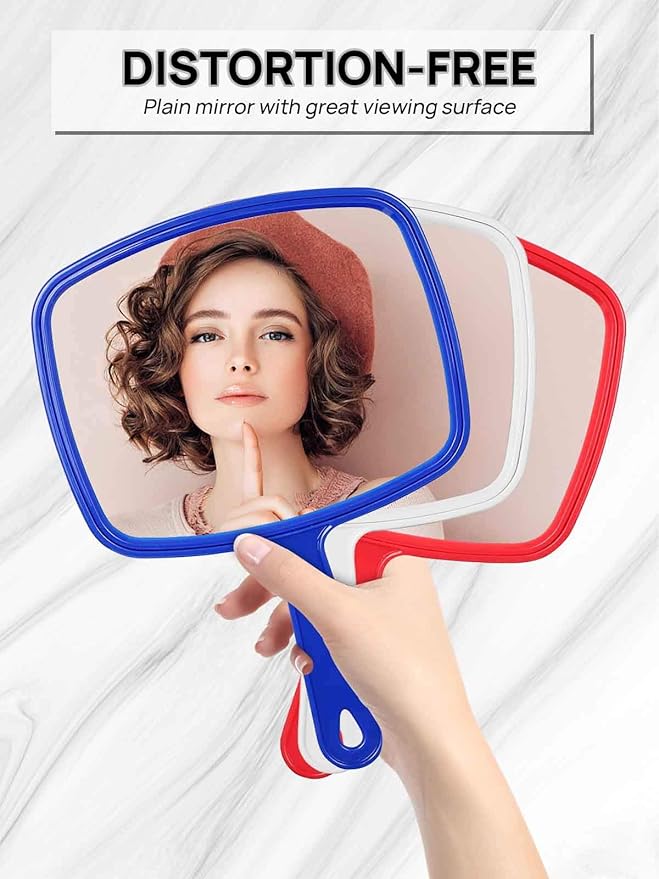 OMIRO Hand Mirror, Handheld Mirror with Handle, Pack of 3