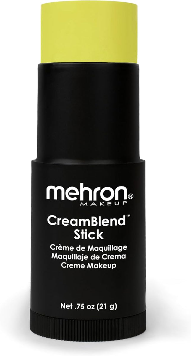 Mehron Makeup CreamBlend Stick | Face Paint, Body Paint, & Foundation Cream Makeup | Perfect for Halloween .75 oz (21 g) (Ogre Green)