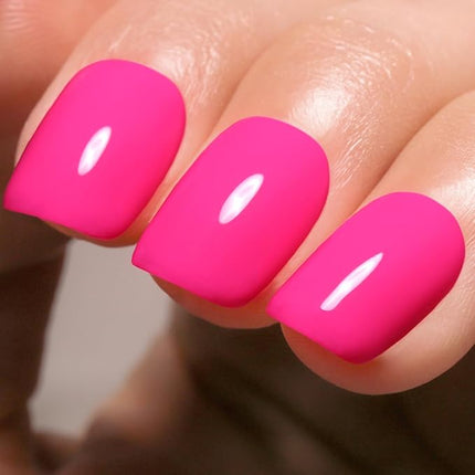 Imtiti Pink Gel Nail Polish, 1Pcs 15ml Neon Pink Color Gel Polish Soak Off LED Nail Polish Gel Nail Art Design Manicure Salon DIY at Home Holiday Gift