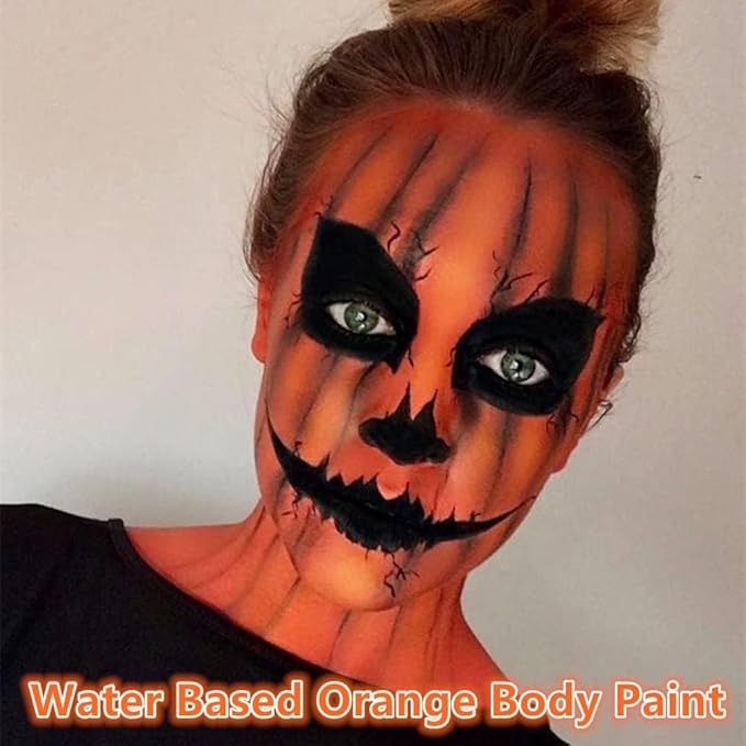 Go Ho Orange Face & Body Paint (2.1 oz), Airbrush & Special FX Makeup