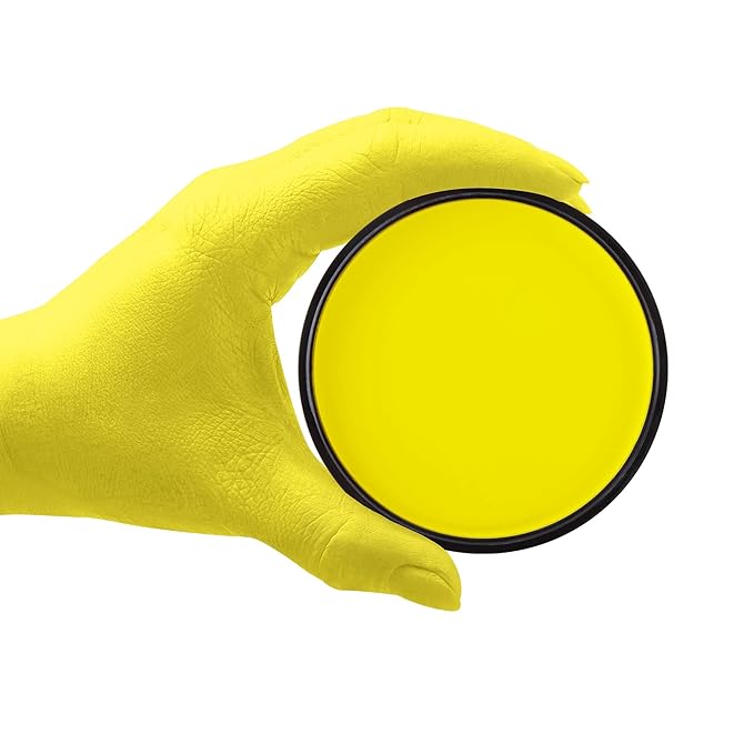 MEICOLY Yellow Face Body Paint, 30g/1.05oz Water Based Washable Body Paint for Halloween Lion Tiger Cosplay Makeup, Single Face Painting for Adults and Children