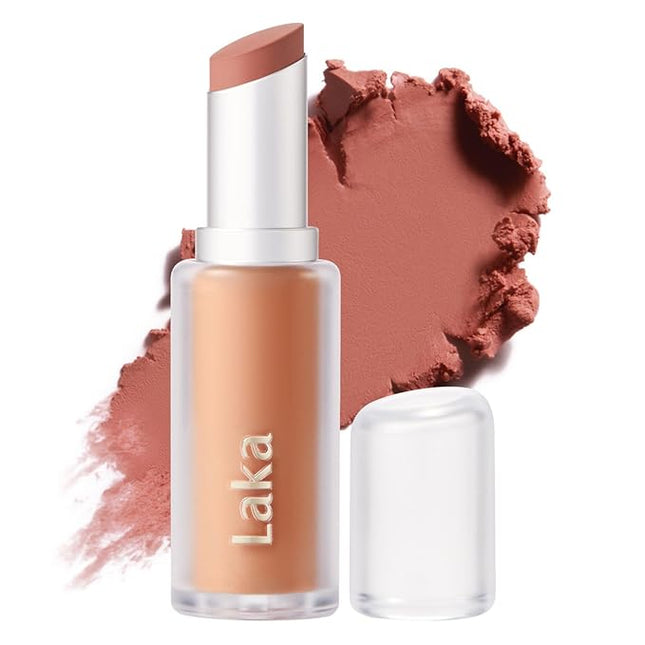 Laka Bulky Matte Lipstick, 4g/0.14oz., Long Wear, Non-Drying Lip Stain Stick with High Pigmentation, Voluminous Lips, K-Beauty (#404 Off Salmon)