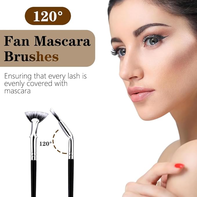 3 Pack Folding Angle Scalloped Lash Brush,Eyelash separator tool 2024 New lash separator Mascara Brush Eyelash Comb Separator for Upper Lower Eye Lash,Lash Fan,Lash Brush,Eyelash Wand