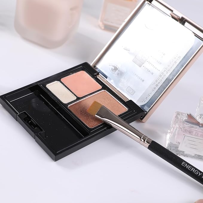 ENERGY Flat Eyeliner Brush-Eyebrow Shaping & Brow Definer Makeup Thin Concealer Brush for Liquid Cream Gel Wax Cosmetics, Vegan Synthetic Bristles with Precision