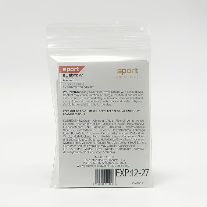 Eyebrow Color For Women, 3 Application Kit, Light Brown