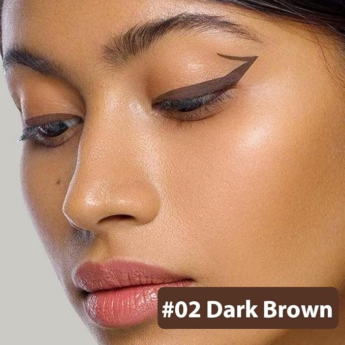 Kaely Dark Brown Gel Eyeliner,Smooth Eye Liner Waterproof Smudge Proof,Multi-Use Pencil Eyeliner,Built in Sharpener,Longwearing Eye Makeup,Vegan,delineador de ojos contra el agua,02