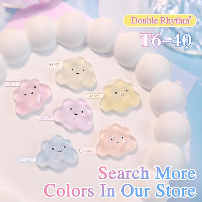 Double Rhythm 0.50 OZ Translucent Gel Polish Same Color Same Bottle Sheer Pastel Neutral Natural Milky 15 ML Jelly UV Nail Art DIY at Home (Beige-A1621)