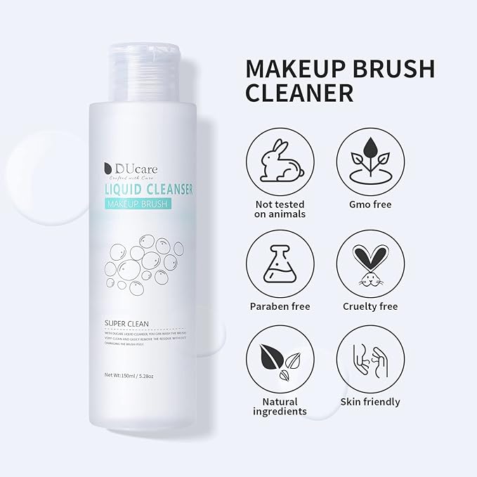 DUcare Makeup Brush Cleaner Shampoo Soap Solid Brush Cleaning Mat Removes Cosmetic Color Brush Cleaner Pad for Cleaning Makeup Sponges Brushes