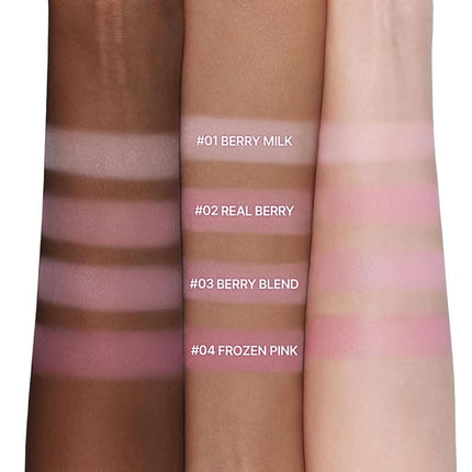 Dasique Blending Mood Cheek #06 Berry Smoothie | 4 Blendable Shades in Lightweight Smooth Powder | Vegan | Pink Blush