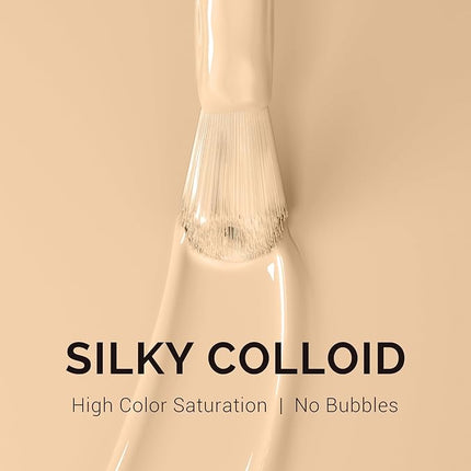 MelodySusie Nude Gel Nail Polish,0.5fl oz Soak Off UV LED Nude Gel Polish Gift for Women Nail Art Manicure Salon DIY Nail Design Decoration at Home-1653