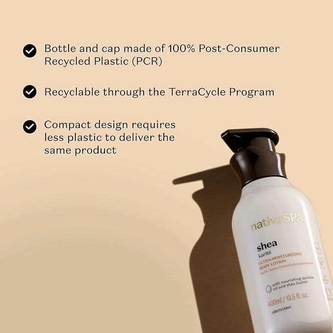 Nativa SPA Shea Moisturizing Body Lotion, Fragranced Skin Moisturizer with Purified Quinoa Drops, 13.5 Ounce