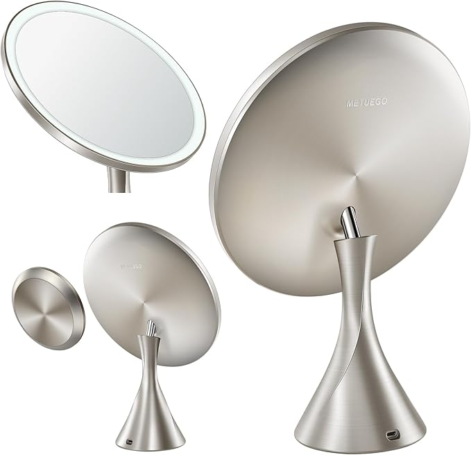 Lighted Makeup Mirror with Magnification Electric Plug in, 7X Magnifying Lighted Vanity Makeup Mirror with Led Lights