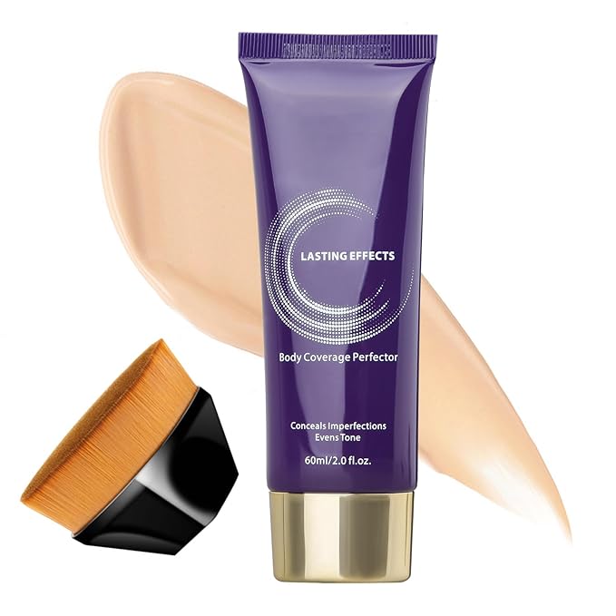 All Over Complexion Perfector,Body Coverage Perfector, Waterproof No Transfer Tattoo Cover Up Makeup, Body and Leg Makeup (Brush Included)