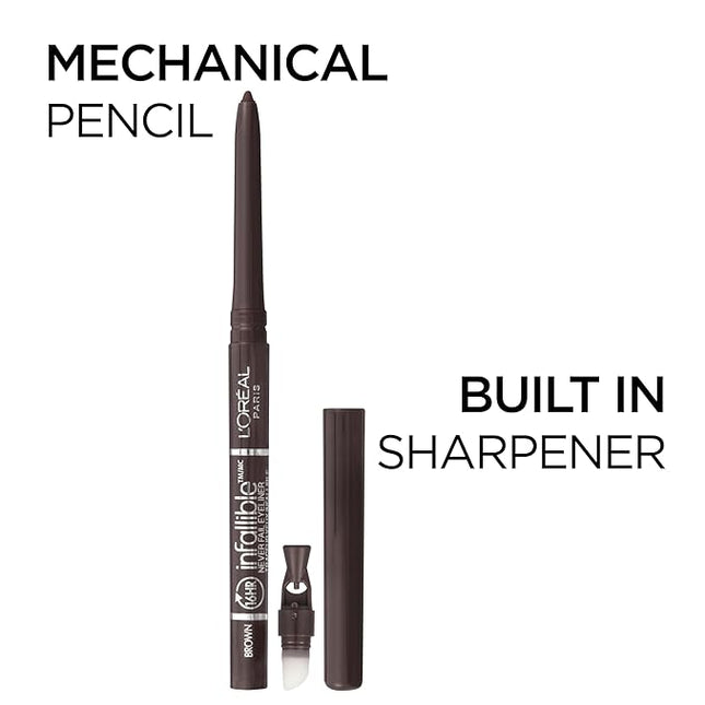 L'Oreal Paris Makeup Infallible Never Fail Original Mechanical Pencil Eyeliner with Built in Sharpener, Slate, 0.008 oz.