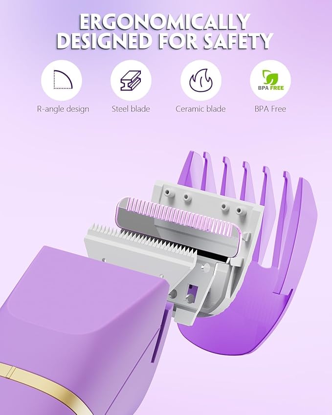 Bikini Trimmer for Women - Tiovara Cordless Electric Razors, Painless Electric Shaver IPX7 Waterproof Pubic Hair Removal with USB Charge Dock for Bikini Underarm Leg Arm Body Face Silk Skin