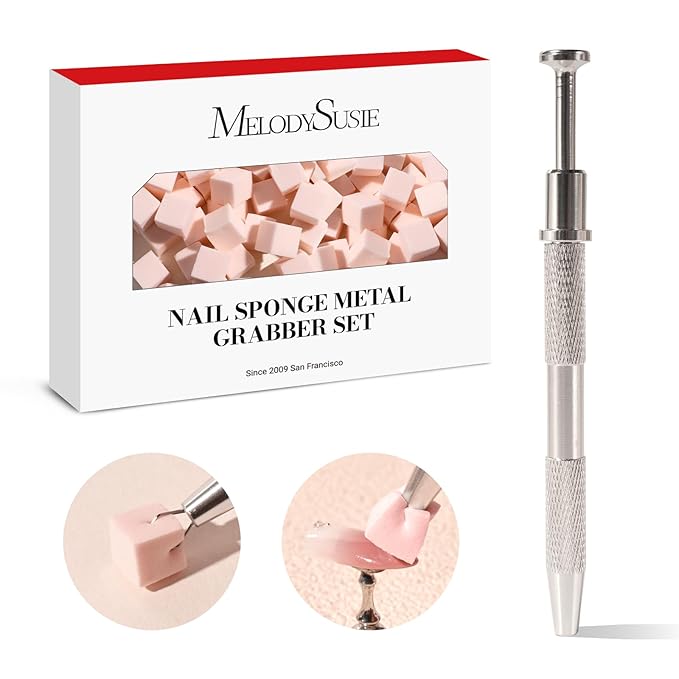 MelodySusie Soft Sponges for Ombre, Art With Grabbing Pen, Blooming Nails, Gradient, Manicure Tools, Professional Accessories Supplies for Home and Salon Use