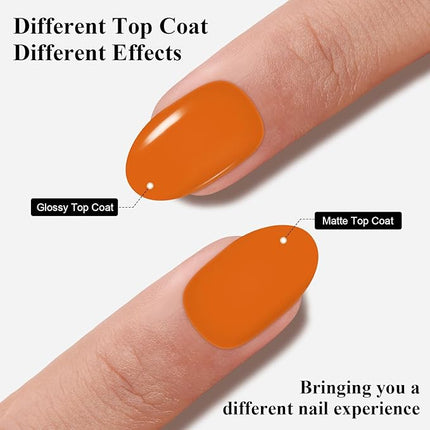 Imtiti Gel Nail Polish, 1 Pcs 15ml Bright Neon Orange Color Autumn Winter Gel Polish UV LED Soak Off Nail Art Manicure Salon DIY Nail Design Decoration at Home Gift for Women