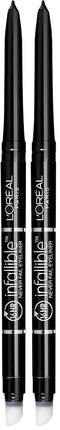 L'Oreal Paris Makeup Infallible Never Fail Original Mechanical Pencil Eyeliner with Built in Sharpener, Slate, 0.008 oz. (Pack of 2)