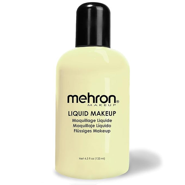 Mehron Makeup Liquid Makeup | Face Paint and Body Paint Perfect for Halloween, Cosplay I Air Brush Compatible 4.5 oz (133 ml) (GLOW IN THE DARK)