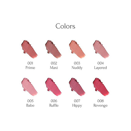 MUZIGAE MANSION Moodwear Blur Lip Stick – Soft Blurring Tint, Long-Lasting Hydrating, Waterproof K-Beauty – MLBB & Bold Red Shades (Sleek Metallic Design) (Soft Matte Blurring Effect) (002 MAXI)