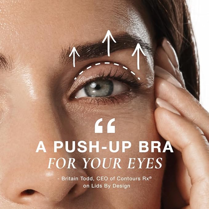 Contours Rx Lids by Design – 4mm Invisible Eyelid Lift Strips for Slight Hooded, Droopy & Heavy Lids – Medical-Grade, Non-Surgical Eye Lift Tape – 80 Count