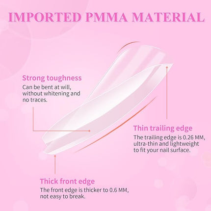 SAVILAND Nail Kit for Beginners: 500 Pcs Nail Tips Pre-Shaped Clear Short Nail Tips with 4-in-1 Nail Glue and Mini Nail Lamp Nail Extension Kit, Nail Art DIY at Home Salon Gift for Women