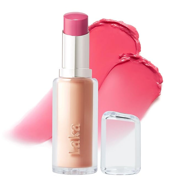 Laka 24HR Bonding Glow Lipstick, 3.7g/0.13oz., Long Lasting High-Shine Lipstick with Rich Color & Glassy Finish (#206 Lili)