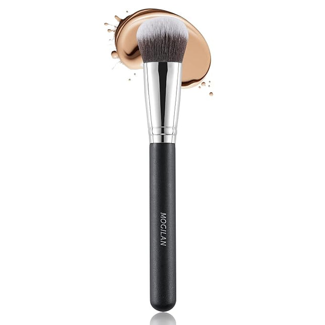 Foundation Brush – Dense Flat Top Makeup Brush for Cream & Liquid Powder Foundation, Blending, Contour, Blush, and Flawless Face Application
