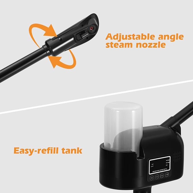 Artist hand Black Facial Steamer Professional Barber Face Steamer for Shaving & Skin Care for Barbershop, Salon, Spa Use