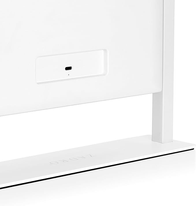 Zadro Hollywood Lighted Vanity Mirror with 9 LED Bulbs, 3 Color Light Settings, 360° Rotation Makeup Mirror Head (14" H x 12" W | 1X | White)