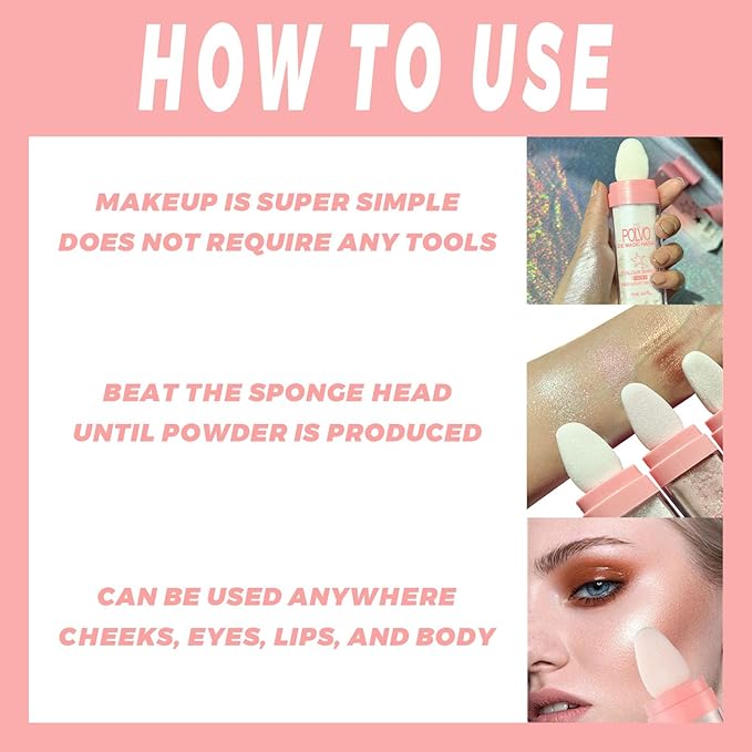 Hair and Body Glitter Powder, 2PCS Highlighter Glitter Makeup for Clothes, Festival Rave Prom Loose Sparkle Powder,Holographic Ultra Fine Resin Glitters for Crafts (Naked Pink+Champagne)