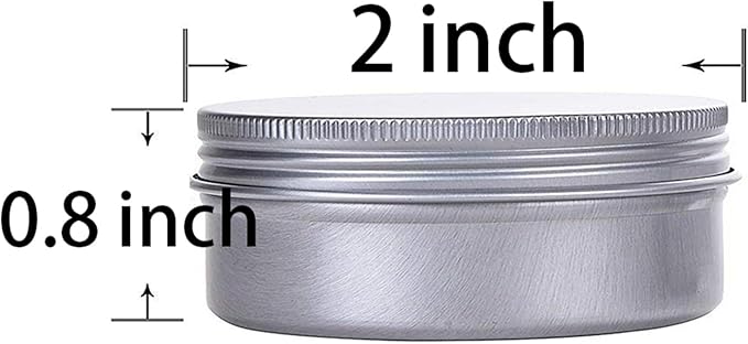 Silver 1 Ounce Aluminum Tin Jar Refillable Containers 30ml Aluminum Screw Lid Round Tin Container Bottle for Cosmetic,Lip Balm, Cream, 30 Pcs