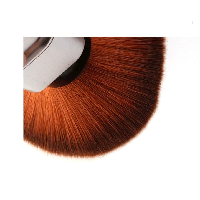 Retractable Kabuki Makeup Brushes Foundation Brush Powder Brush Blush Brush Bronzer Brush Face Blender Brush Professional Mineral Blending Buffing Portable With Cover - Silvery