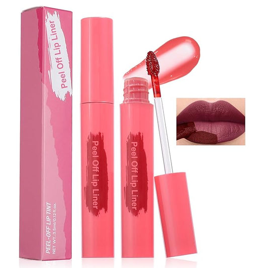 Lip Stain - Peel Off Lip Stain, Long Lasting Lip Liner with Matte Finish, Waterproof, Transfer-proof, Highly Pigmented Color (#05 Mauve)