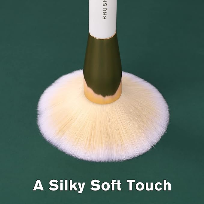 Makeup Brushes Set 10Pcs Professional Kabuki Foundation Eyeshadow Blush Blending Lip Full Face Cosmetic Kit W/Makeup Brush Set with Holder