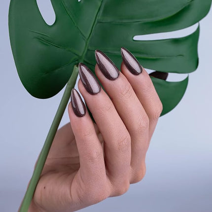 Imtiti Gel Nail Polish Glitter Brown - Bronze Brown Sparkle Soak Off UV LED Gel Polish, 0.5 Fl Oz Long Lasting DIY Nail Art for Home & Salon Manicure Starter Set for Women